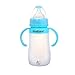 Baby Bottles First Cup Trainer Plastic Nurser With Latex Nipple,240mL,Blue