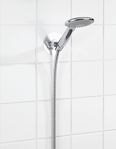 Wenko 22133100 Static-Loc Duschkopfhalter Osimo Befestigen ohne bohren, Polyethylenterephthalat, silber, 9,5 x 9,5 x 6,2 cm - 3