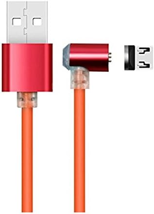 YouPei 1M 360° L Side Interface Micro USB Magnetic Suction Fast Charging Cable For Samsung Sony Xiaomi Meizu Huawei Android Device (Orange)