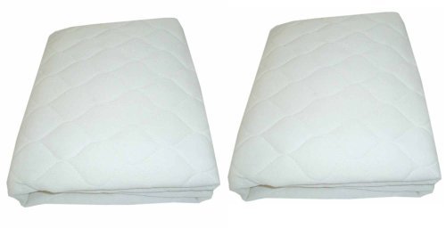 American Baby Company Organic Waterproof Quilted Porta-Crib Pad Cover, 2-Pack