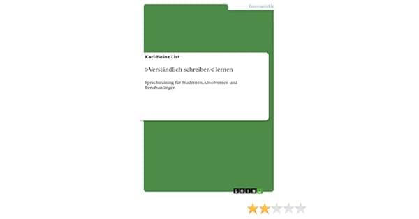 Verständlich Schreiben Lernen Sprachtraining Für Studenten - 