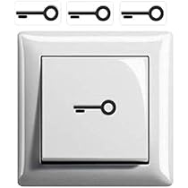 3 Stück Schalter Aufkleber Laternen Symbol - Transparente Schalteraufkleber 25x25mm