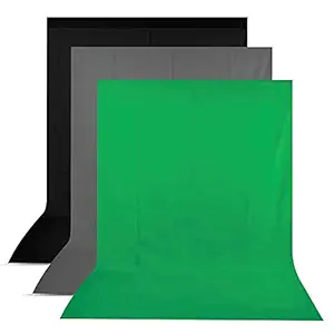 Boltove 8FTX12FT Grey,Black and Green Backdrop Background for Photography Photo Booth Backdrop for Photoshoot Background, television, video production and home decoration, weddings, parties, newborns, children, product photography,Screen Video, Curtain