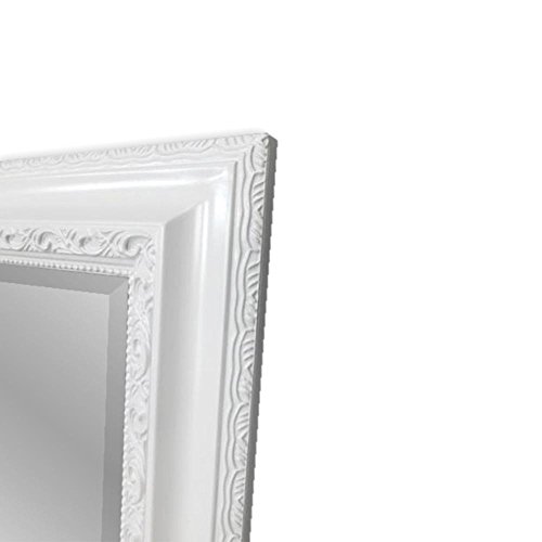 Wandspiegel Barock 50x40cm Spiegel weiss-matt ARGENTI Holzrahmen und Facette - 4