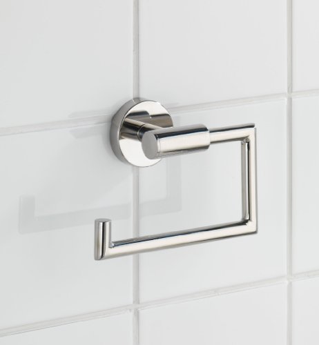WENKO 20216100 Toilettenpapierhalter Bosio – ohne Deckel, Edelstahl rostfrei, 15 x 10.5 x 6.5 cm, Glänzend - 3