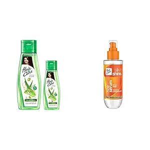 Hair & Care Fruit Oils Green, 300ml with Free 100ml And Hair & Care Silk n Shine Leave-in Conditioner with fruit vitamins, 100 ml