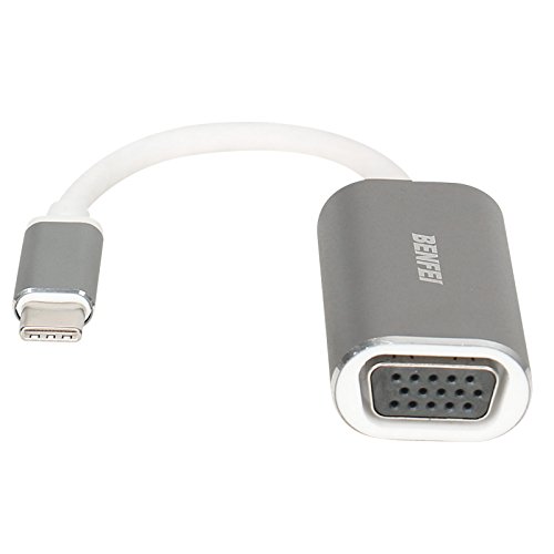 USB Typ C (Thunderbolt 3) zu VGA Adapter, benfei USB 3.1 (usb-c) zu VGA Adapter Stecker auf Buchse Konverter für Apple New MacBook [2015, 2016]