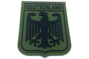 PATCH NATION Deutschland Royal Coat Of Arms Imperial Eagle Green Germany Flag PVC Patch