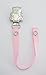 Girls pacifier soother dummy holder clip {baby pink polka dots -teddy bear}
