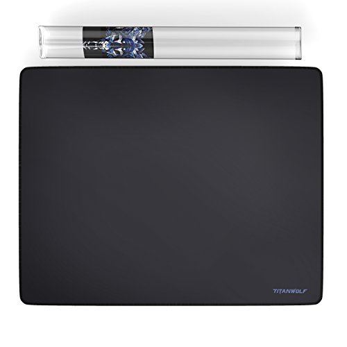 Titanwolf Speed Gaming Mauspad XXL | 44cm x 35cm | Speed Gaming-Mousepad | verbessert Präzision und Geschwindigkeit beim Spielen | Gummiunterseite für stabilen Halt auf glatten Oberflächen | schwarz - 2