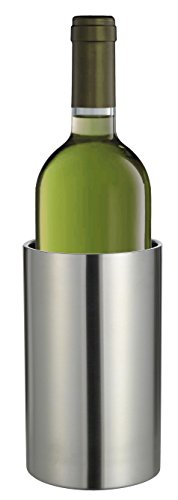 Jardinion Premium Plus Weinkühler Edelstahl Kühlbehälter Flaschenkühler, Doppelwand Luxus Garten Silber STK - 2