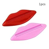 BestMall 1 Pcs Lip Shape Toothpaste Squeezer Plastic Facial Cleanser Toothpaste Cream Tube Squeezer Dispenser for Bathroom Color Random by SamGreatWorld