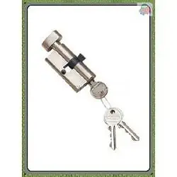 A & Y Traders Brass Cylinder Lock knob 2.7 inches Nickel Silver Side Strip (2.7 inch)