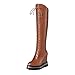 Produktbild Damen Hohe Stiefel Overknees Hoher Absatz Keil-stiefel Damen Sexy Leder Oberschenkel Hoch Stiefel,Brown-EU:38=7.5B(M) US