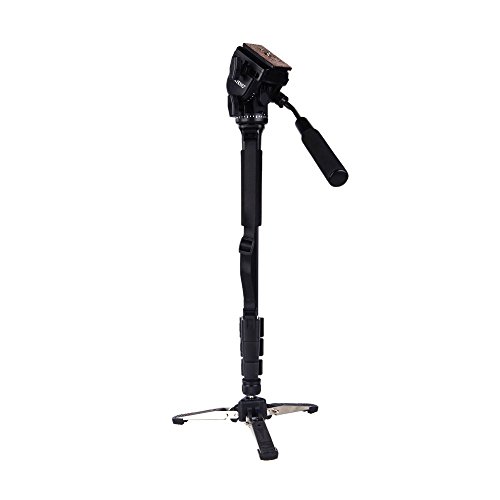 Andoer® Yunteng VCT-288 Trípode y Monopod & Cabeza con Nivelado Fluidos & Sporte de Unipod para Canon Nikon Camera