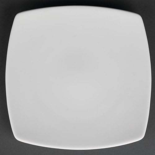 12X Royal Porcelain White Classic Kana Square Service Plates 240mm