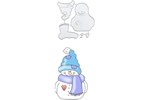 ROSOJODG Silver Cutting Dies, Christmas Cutting Dies Metal Scrapbooking Embossing Stencils Snowman Stencils DIY Cards Drawing Stencil Album Scrapbooking