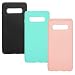 Produktbild Samsung Galaxy S10 Plus Hülle, 3X Süßigkeitenfarbe Handyülle, Silikon Schale Schutzhülle Handycover Handytasche Crystal Clear Durchsichtig Cover in Minzgrün + Pink + Schwarz