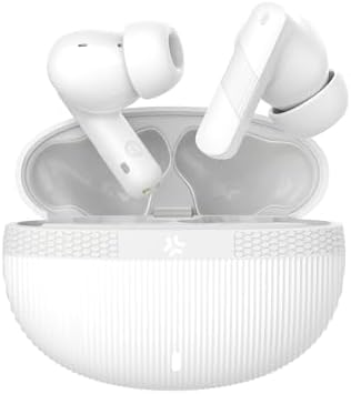 Celly - Auricolari True Wireless con Cancellazione Attiva Rumore (ANC), Microfono HD e Custodia di Ricarica, Colore Bianco