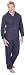 Produktbild Herren Lang Traditionell Schlafanzüge 2-teilig Klassische Set Krankenhaus Top + Böden Nachtwäsche Größe S - XXL - Marineblau/Marine Trim, Large
