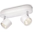 Philips LED Star, Lampadario a Faretti, 2 Punti Luce, Orientabile, LED Integrato, 2x5W, Bianco