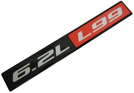 6.2L Liter L99 Aluminum Adhesive Sticker Decal Emblem Badge Chevrolet Chevy Camaro L99