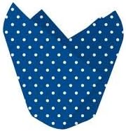 50 Navy Blue Spotty Folded Muffin Cases