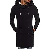 LUCKYCAT Herren Mäntel mit festem Mantel Frack Mantel Gothic Gehrock Mit Kapuze Praty Outwear Winterjacke Steppjacke Daunenjacke Parka Mäntel Jacken