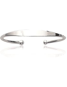 Schmuck Kinder Silber 925/000Armreif offen 54mm–Platte Identität