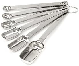Quality Stainless Steel Measuring Spoons by Domestic Love - Non-Rust, Slim Design, Ideal for Small Spice Jars