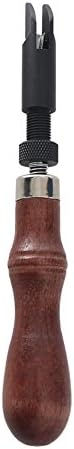 DIY Adjustable Craftool Leather V-Gouge with Wood Handle Adjustable Handle Groover Craft Gouge Tools
