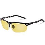 Duco Nachtsichtbrille Anti-Glanz Fahren Brillen Kontrast-Brille Nachtfahrbrille polarisierte 8550