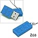 Price comparison product image iBlock Brick 2GB USB Pen Drive Memory Stick Designed Just Like The Popular Childrens Plastic Building Bricks (Blue)