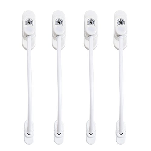 Preisvergleich Produktbild STOBOK Kindersicherung Fenster Türbegrenzer Öffnungsbegrenzer für Baby Kind Sicherheit 4 Stück (Weiß)