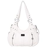 GUTE QUALITÄT- Diese Top-Griff Umhängetaschenbesteht aus hochwertigem, gewaschenem PU-Leder, Es ist winddichter, wasserdichter und verschleißfester als reines Naturleder.