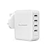 Price comparison product image Wall Charger, RAVPower 40W 8A 4-Port USB Charger with iSmart 2.0, Travel Adaptor for iPhone XS/XR/XS Max/8/8 Plus, Galaxy S9/S8/Note 8, iPad, Tablet, Kindle, Power Bank & More – White