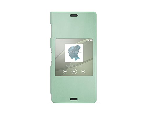 Sony SCR24 - Funda para m  vil Sony Xperia Z3  con funci  n ventana   verde