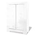 Pinolino 143498 Wardrobe "Sky", 2 door wardrobe, High Gloss white