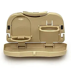 Zimba Car Accessories Interior Storage Tray Car Travel Plastic Foldable Meal Drink Cup Tray Holder Mini Dining Table car Tray Back seat