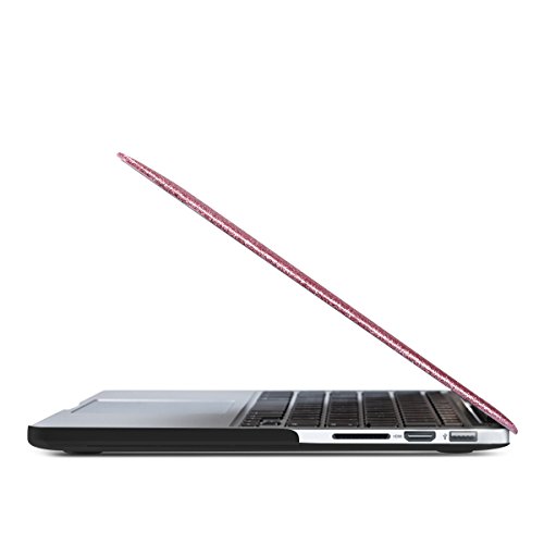 kwmobile Hardcase Laptop Hülle für Apple MacBook Pro Retina 13″ (ab Ende 2012) – Glitzer Design Rosegold dünne gummierte Schutzhülle Cover Case Tasche - 5