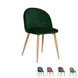 Gepolsterter Samtstuhl, der perfekt in eine moderne Wohnungseinrichtung und das stilbewusste Esszimmer passt.