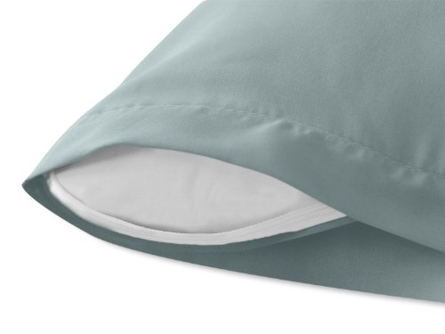 Doppelpack zum Sparpreis – Microfaser-Kissenhüllen – Wohndekoration in schlichtem Design – 8 modernen Uni-Farben und 3 Größen, 40 x 80 cm, grau - 6