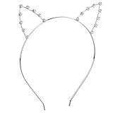 Anima tu disfraz con esta moderna diadema con efecto glitter de orejas de gato.