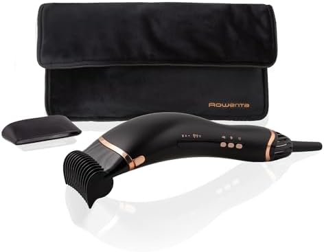 Rowenta Ultimate Experience Air Motion, Asciugacapelli e Accessorio per lo Styling, Design Ergonomico e Leggero, Pettine Lisciante con Effetto Coanda, Motore ad Alta Velocità, CF8C20E0
