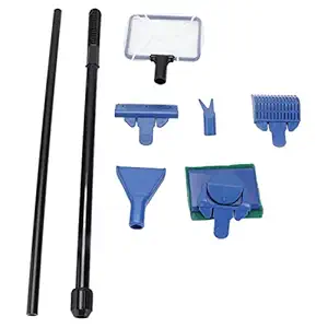 Aquarium Cleaning Tools Kit, Effectively Removing Dirt Strong Aquarium Cleaning Tool Anti?Rust Hands Dry and Clean for Aquarium for Fish Tank(Retractable Version)