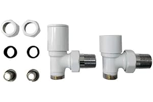 facula - Kit Vávula+Detentor Blanco | Medida y Conexión:1/2" | Adaptadores para Tubo de Cobre Ø15 y Multicapa Ø16x2mm