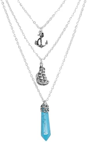 Avast Me Hearties Triple Layer Nautical Necklace