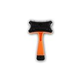 DXIA Brosse Professionnelle pour Animaux domestiquesBrosse Auto-nettoyante, Utilisé pour enlever Les expectorations et la Fourrure lâche, pour Chiens Chats Peigne de toilettage autonettoyant (Orange)