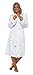 Produktbild Damen-Bademantel, 100% reine Baumwolle, Luxus-Frottee-Bademantel mit Gürtel und Taschen, Nachtwäsche für Damen und Mädchen Gr. L, White - Hooded