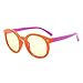 Produktbild Hzjundasi Kinder Kids Reading Brille - Anti Strahlung UV Schutz Gläser Gelb Linsen Cute Blue Light Blocking Eyewear für Jungen Mädchen (Orange Rahmen)